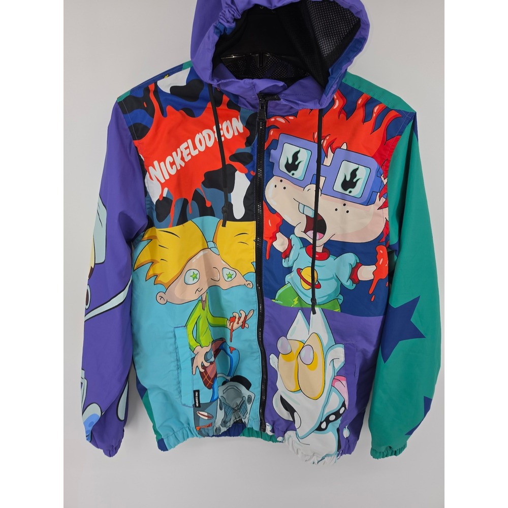 Members Only x Nickelodeon Windbreaker Jacket S Hey Arnold Rugrats SpongeBob